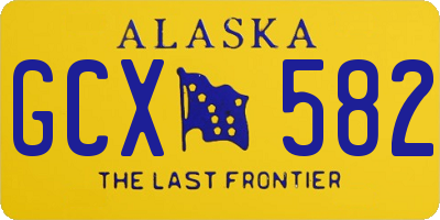 AK license plate GCX582