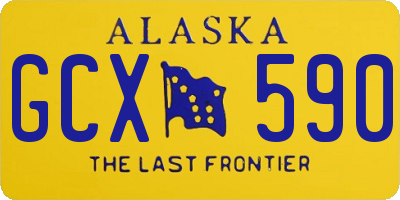 AK license plate GCX590