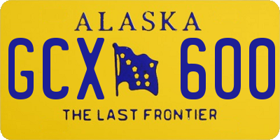 AK license plate GCX600