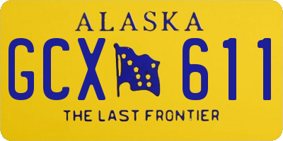 AK license plate GCX611