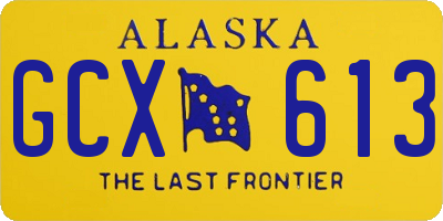 AK license plate GCX613