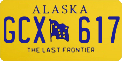 AK license plate GCX617