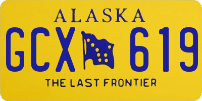 AK license plate GCX619