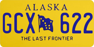 AK license plate GCX622