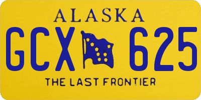 AK license plate GCX625