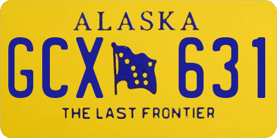 AK license plate GCX631