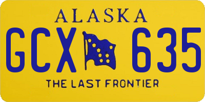 AK license plate GCX635