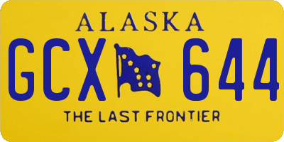 AK license plate GCX644