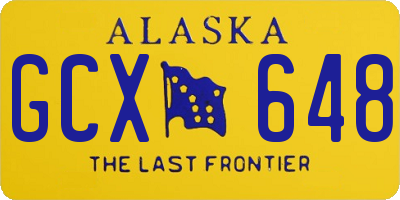 AK license plate GCX648