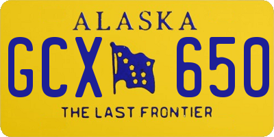 AK license plate GCX650