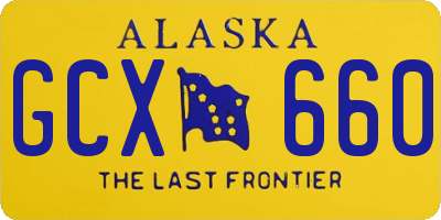 AK license plate GCX660