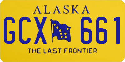 AK license plate GCX661
