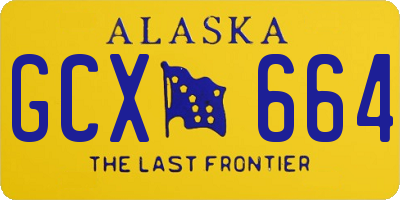 AK license plate GCX664
