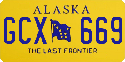 AK license plate GCX669