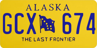 AK license plate GCX674
