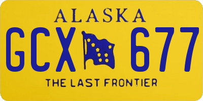 AK license plate GCX677