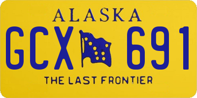 AK license plate GCX691