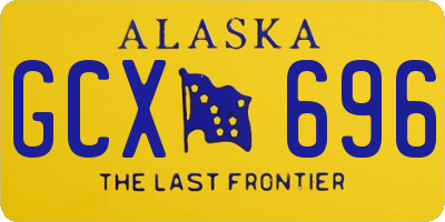 AK license plate GCX696