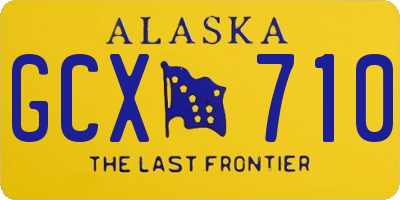 AK license plate GCX710