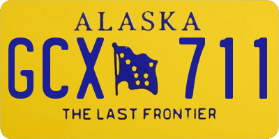 AK license plate GCX711