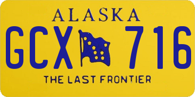AK license plate GCX716