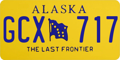 AK license plate GCX717