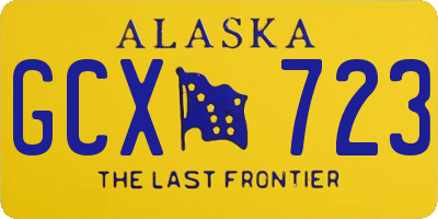 AK license plate GCX723