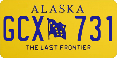AK license plate GCX731