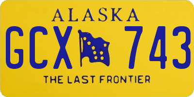 AK license plate GCX743