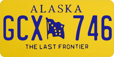AK license plate GCX746
