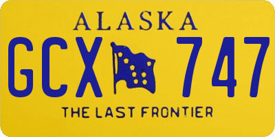 AK license plate GCX747