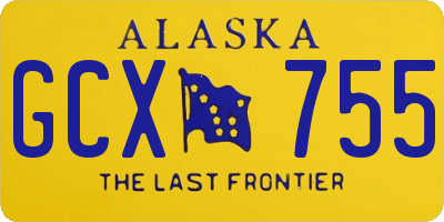 AK license plate GCX755