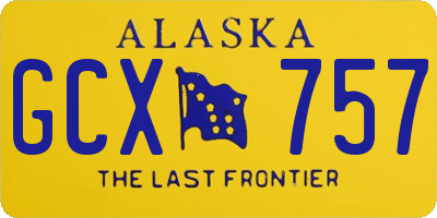 AK license plate GCX757
