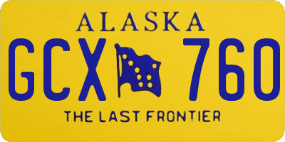 AK license plate GCX760