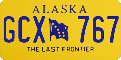 AK license plate GCX767