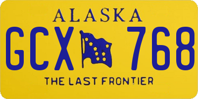 AK license plate GCX768