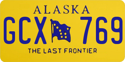 AK license plate GCX769