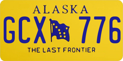 AK license plate GCX776
