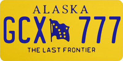 AK license plate GCX777