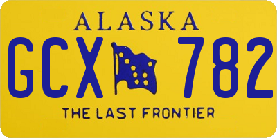 AK license plate GCX782