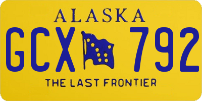 AK license plate GCX792