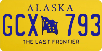 AK license plate GCX793