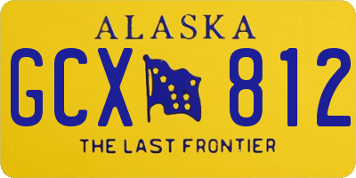 AK license plate GCX812