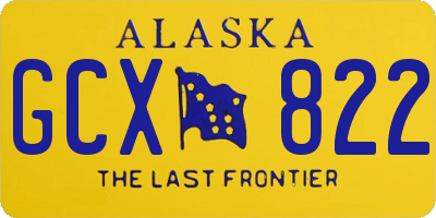 AK license plate GCX822