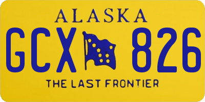 AK license plate GCX826