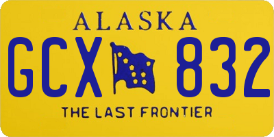 AK license plate GCX832