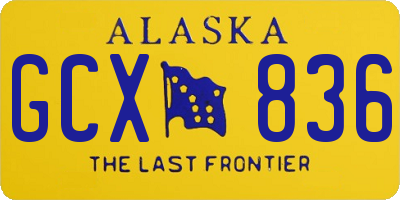 AK license plate GCX836