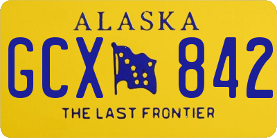 AK license plate GCX842