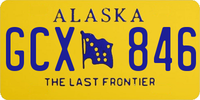 AK license plate GCX846