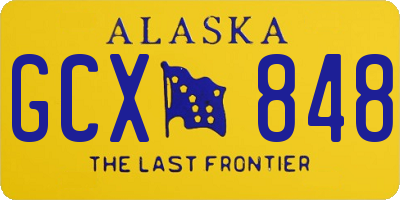 AK license plate GCX848